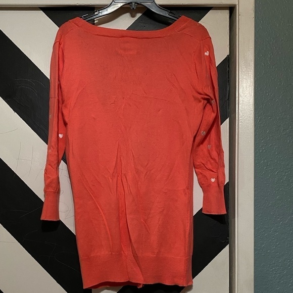 Kirra Hearts Cardigan Sweater 3/4 Sleeve Size S - Picture 4 of 8